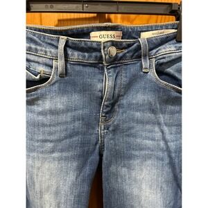 GUESS Sexy Curve Jeans Womens 28 Blue Wash Denim Button Fly Skinny Fit
